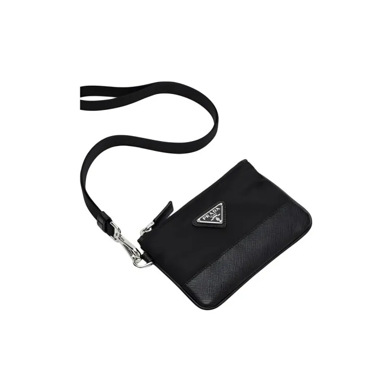 PRADA Logo Plaque Zipped Coin Purse-3