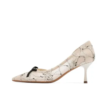 73Hours Soft Moments Slim Heel High Heels 6.5cm Women's Nude