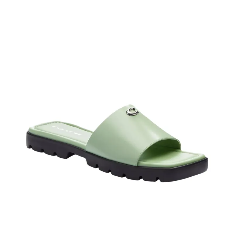 COACH Slip Resistant Slide Slippers Women's Green-2