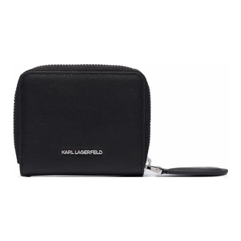 KARL LAGERFELD Cow Leather Wallet Unisex Black-1
