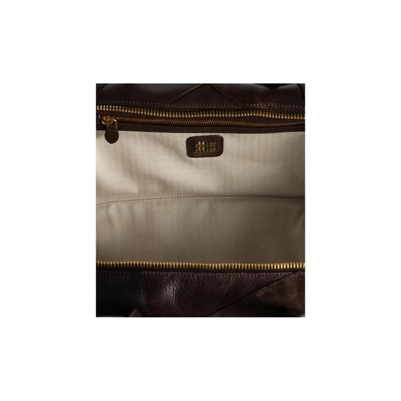 MIU MIU Beau With Cow Leather And Sheepskin Handbag Large Size Women's Briarwood-4