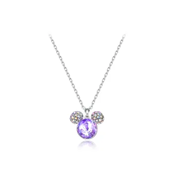 Disney Mickey Collection Princess Collection Copper Necklaces Women's Purple