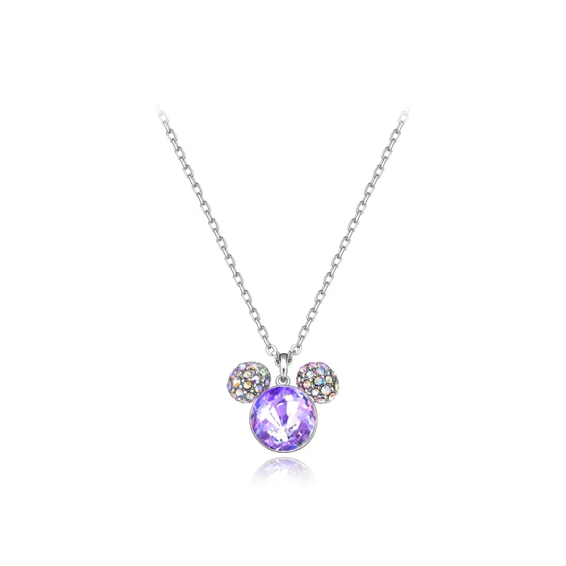 Disney Mickey Collection Princess Collection Copper Necklaces Women's Purple-0