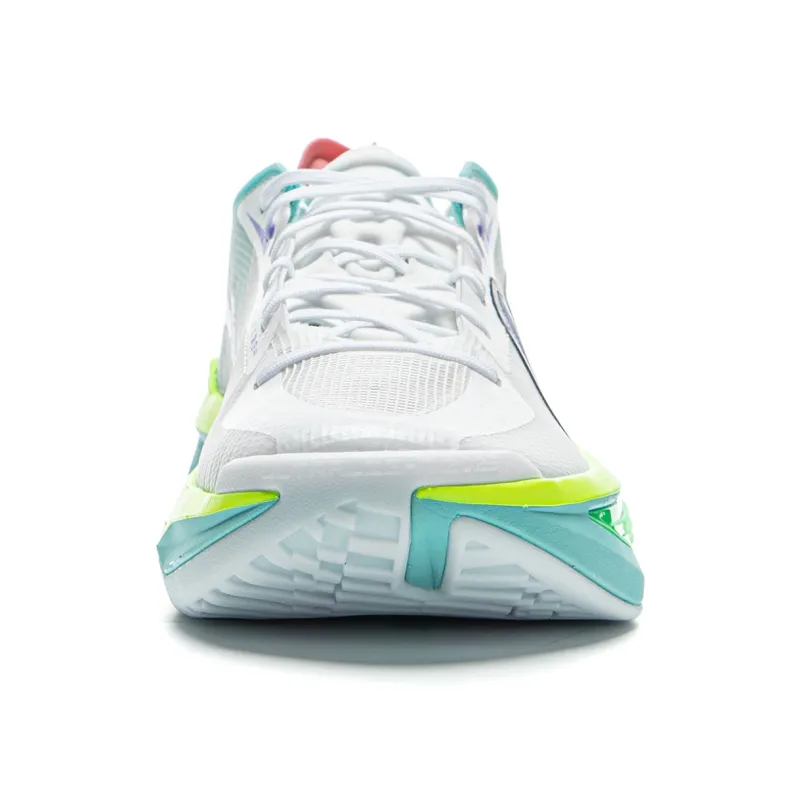 LiNing Ultra Light Cushioned Slip-Resistant Lightweight Low-Top Basketball Shoes Men's White Green-3