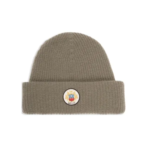 BALLY Wool Knit Beanies Unisex Green