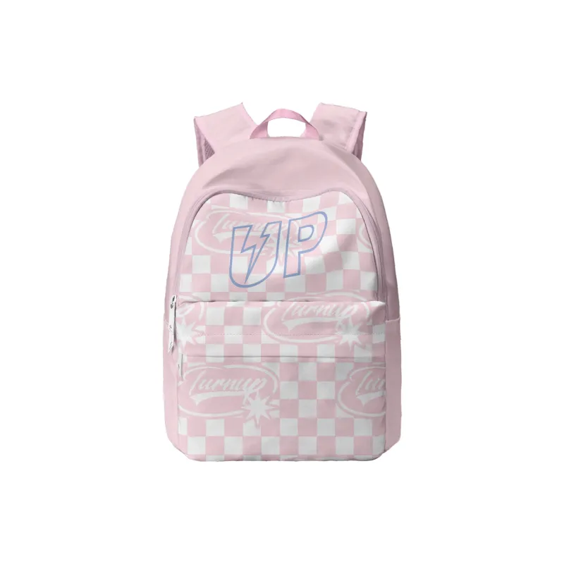 TURN UP Polyester Backpack Laptop Bag Unisex Pink-0