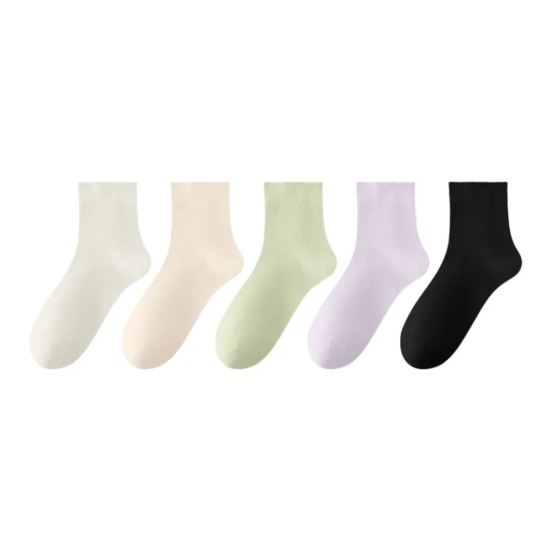 AOKANG Mid-Calf Socks Women's 5 Pack-21