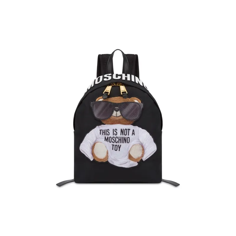 MOSCHINO Polyester Backpack Unisex Black-0