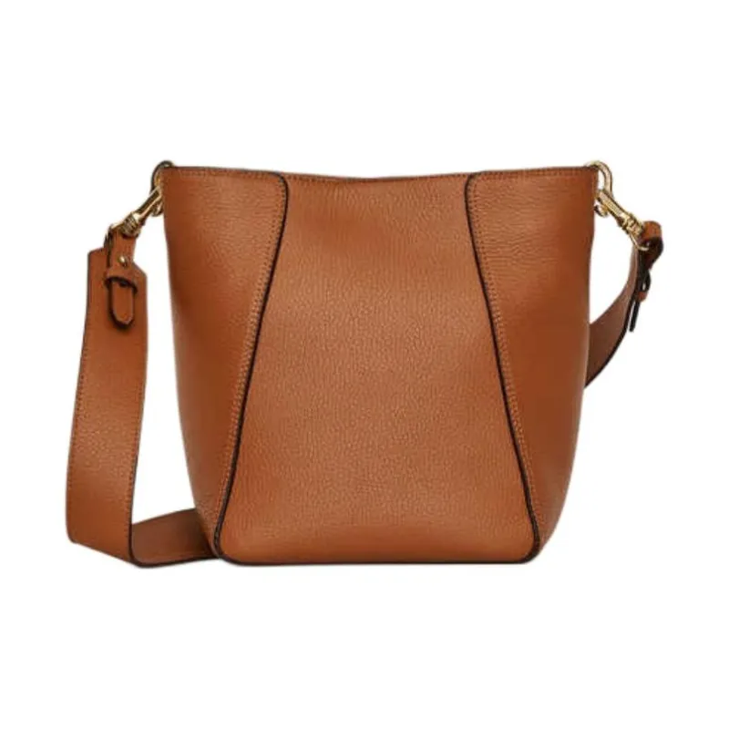 ARKET Cow Leather Bucket Bags Crossbody Bag Shoulder Bag Medium Size Women's Black/Brown-3