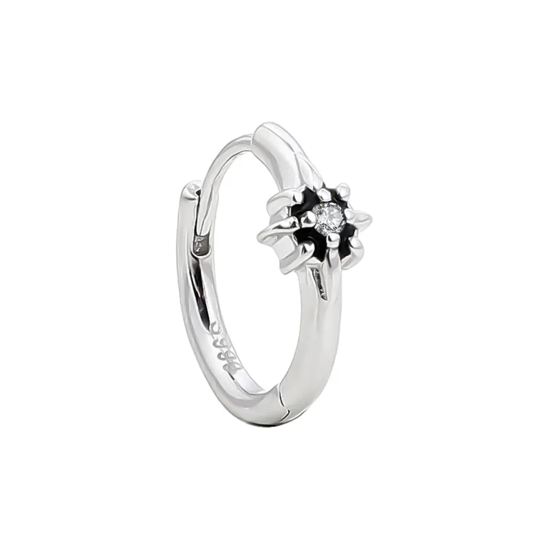 MAGICPOLE 999 Silver Zircon Earrings Unisex Silver-0