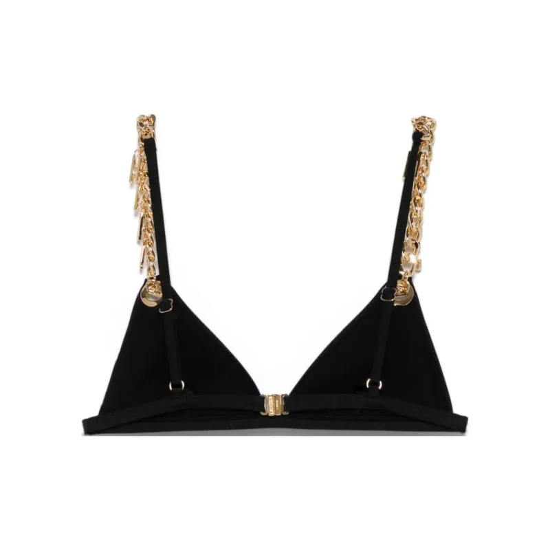 MOSCHINO Lettering charm Bikini Top-1