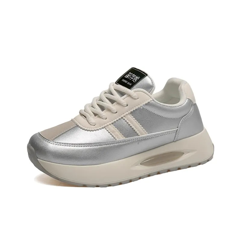 Budding Bear Slip Resistant, Abrasion Resistant, Lightweight, Height Increasing Low Top Casual Shoes Women's-25