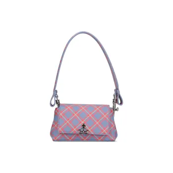 Vivienne Westwood Orb Plaque Checked Shoulder Bag