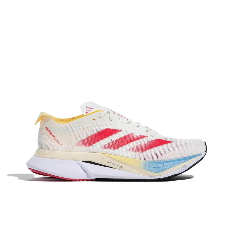 Adidas Adizero Boston 12 Cushioning, Wear Resistant Low Top Running Shoes Men's Beige-1