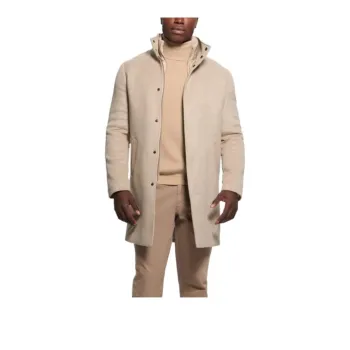 GUESS Coats Men Beige Yellow