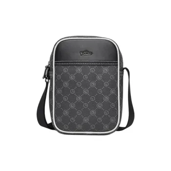 GOLDLION PVC Shoulder Bag Trumpets Men's Black