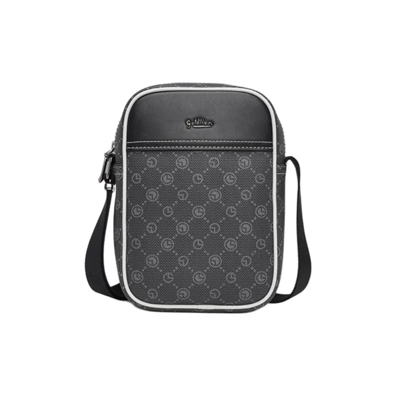 GOLDLION PVC Shoulder Bag Trumpets Men's Black-0