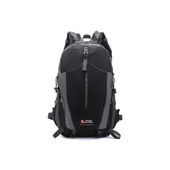 SWISS MILITARY Polyester Backpack Unisex Black/Gray Blue