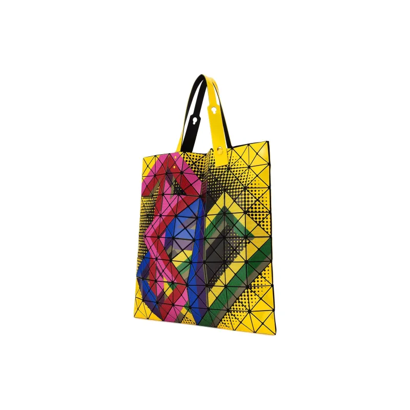 ISSEY MIYAKE Polyvinyl Chloride Resin Tote Bag, Shopping Bag, Handbag Women's Yellow & Multicolor-1