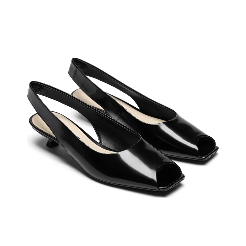 73Hours Mido Road Flared Heel High Heels 3cm Women's-7