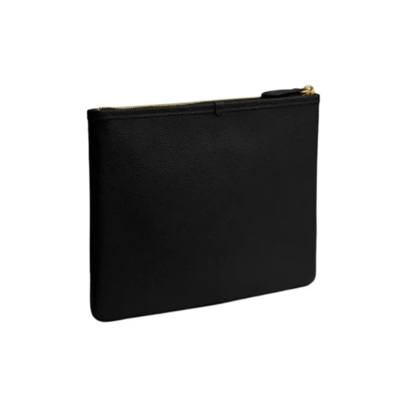 COACH Pouch Cow Leather Mahjong Set Clutches Large Size Unisex Black-1