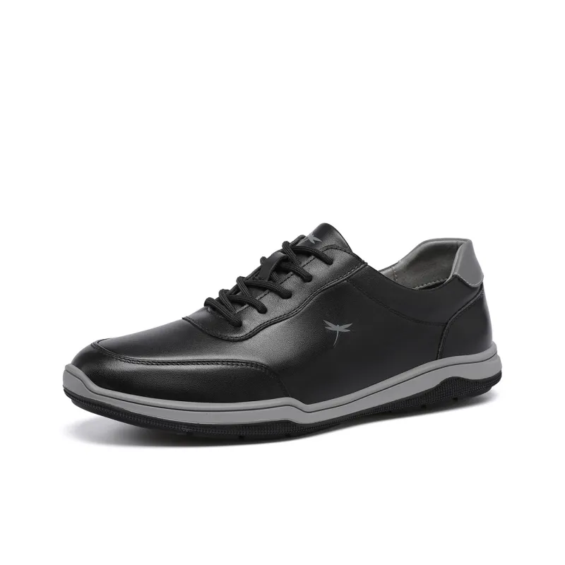 RED DRAGONFLY Leather Sports Shoes Wear resistant And Lightweight Low Top Casual Leather Travel Shoes-1