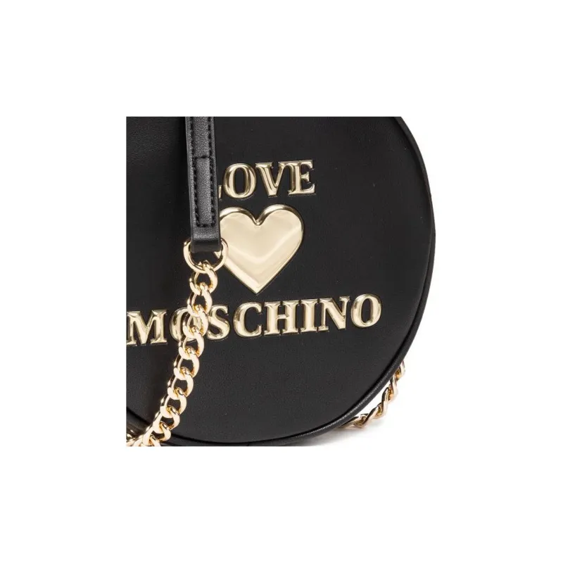 LOVE MOSCHINO Leather Shoulder Bag Crossbody Bag Women's Black-4