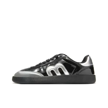 EKM Anti-Slip Wear-Resistant Low-Top Skateboard Shoes Unisex Black Silver