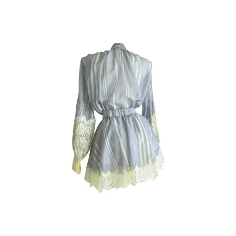 Aghr Long Sleeved Dress Women's Blue-3