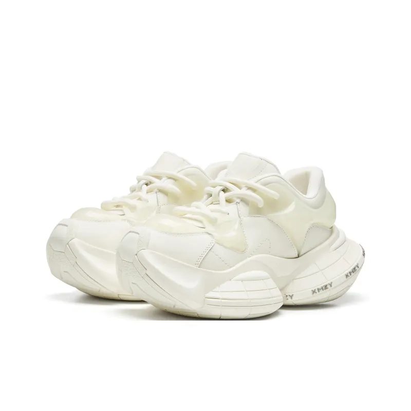XMZY Interstellar Frisbee Series Chunky Sneakers Women's Low Top Cold Light Gunmetal/Angora Red/Guava Pink/Sand Peach/Pearl White-26