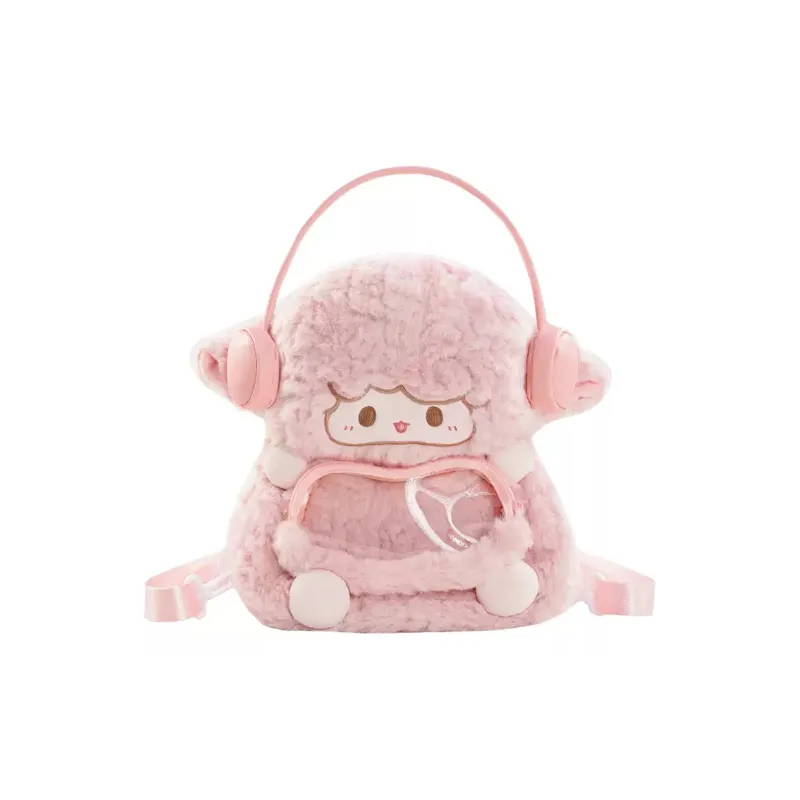 Holding Bamboo Polyester Backpack Unisex Pink-0
