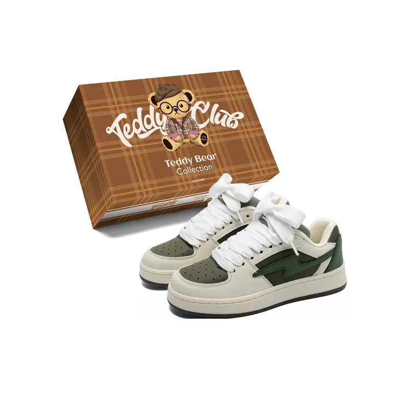 Teddy Bear Collection Coverage Slip Resistant And Abrasion Resistant Low Top Skateboard Shoes Unisex-10