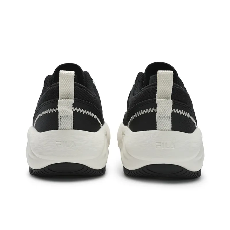 FILA COOKIES Abrasion Resistant, Breathable, Lightweight Coverage Low Top Canvas Shoes Men's Black White-3