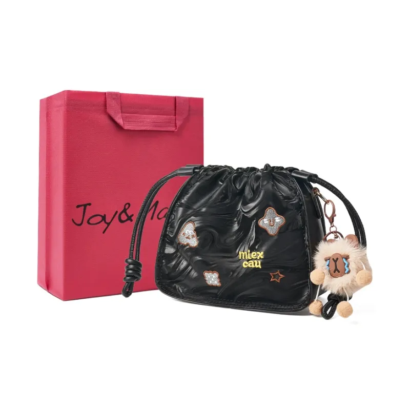 Joy&Mario Synthetic Leather Shoulder Bag Regular Women's Caramel Brown/Classic Black-4