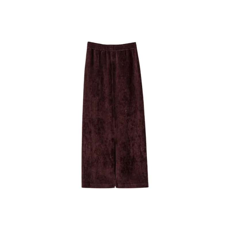Late White Casual Long Skirt Women's-3