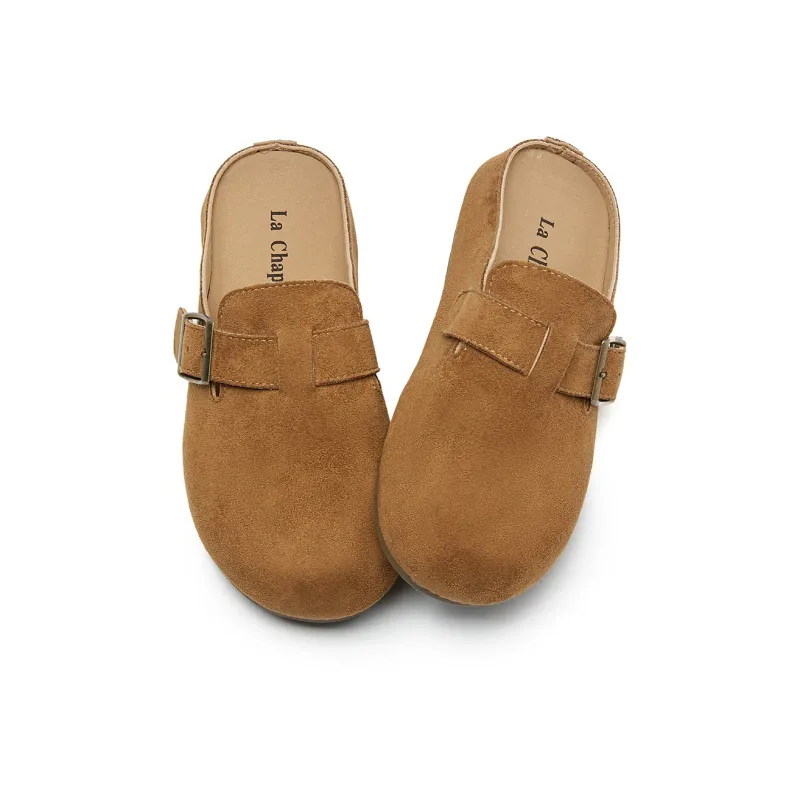 La Chapelle Leather Patchwork Woven Abrasion Resistant Slip Resistant Closed Toe Slippers Women's-9