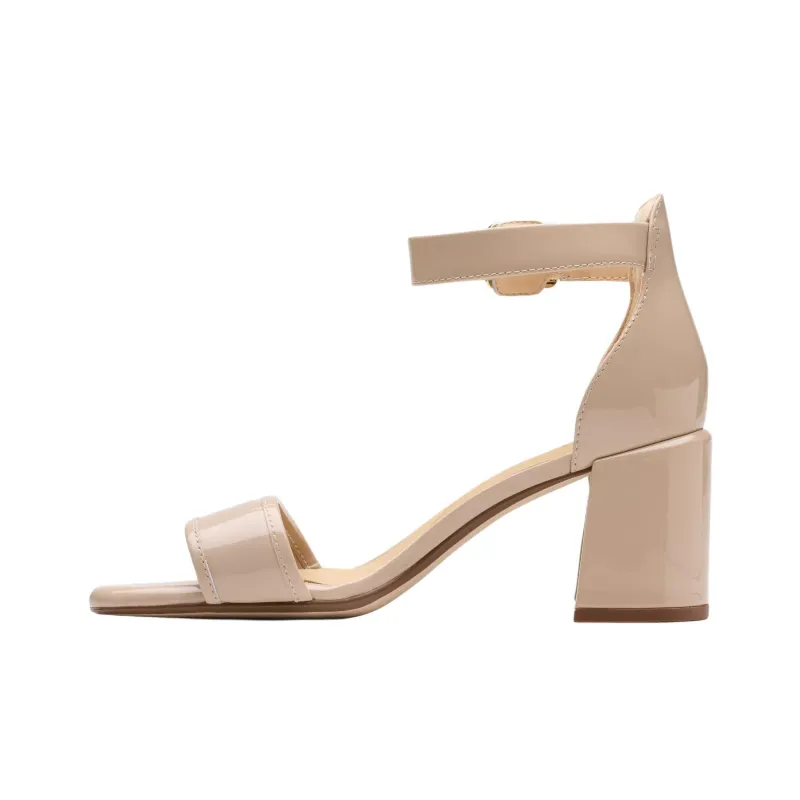 Clarks Ezoria Mae Strap Sandals 7cm Women's Beige-1