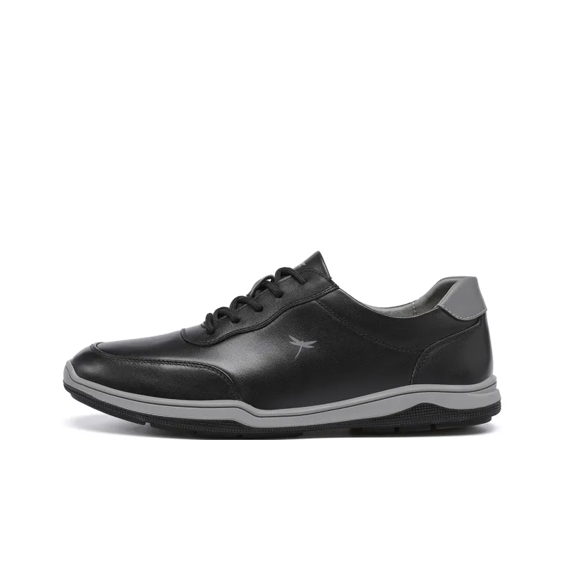 RED DRAGONFLY Leather Sports Shoes Wear resistant And Lightweight Low Top Casual Leather Travel Shoes-0