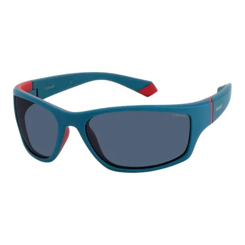 item Plastic Rubber Acetate Irregular Shape Sunglasses Men's Blue