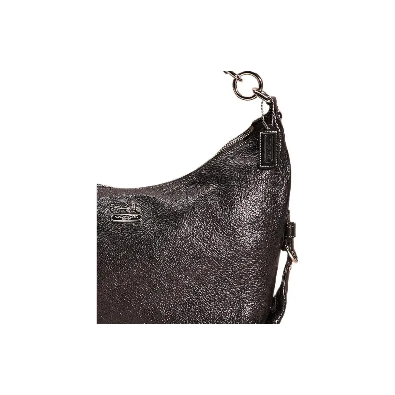 COACH Madison Leather Hobo Bag Shoulder Bag Crossbody Bag Large Size Women's Black-2