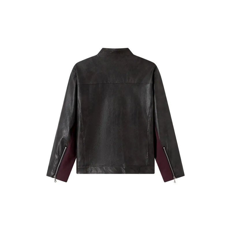 Coke Leather Jacket Unisex Chestnut Umber-1