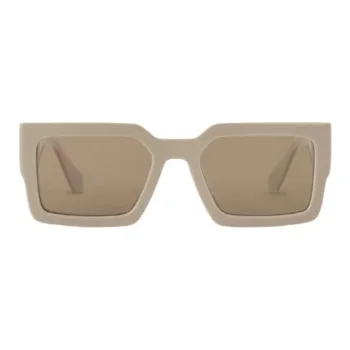 LOUIS VUITTON Metal Acetate Square Sunglasses Unisex Beige