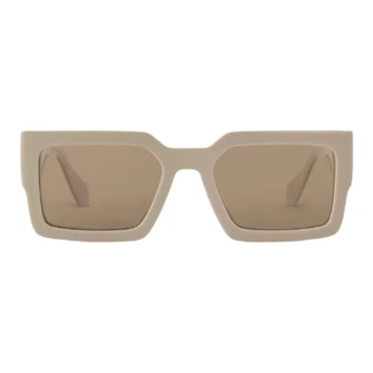 LOUIS VUITTON Metal Acetate Square Sunglasses Unisex Beige-0