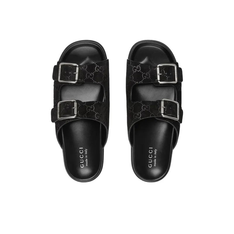 GUCCI Slide Slippers Men's Black-3