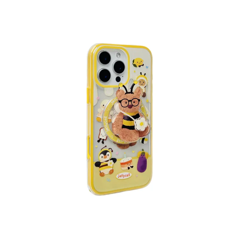 Wei Xin TPU Material Bee And Bear Magnetic Stand Phone Cases Compatible With Apple IPhone 16/15/13/14/Pro/Max-1