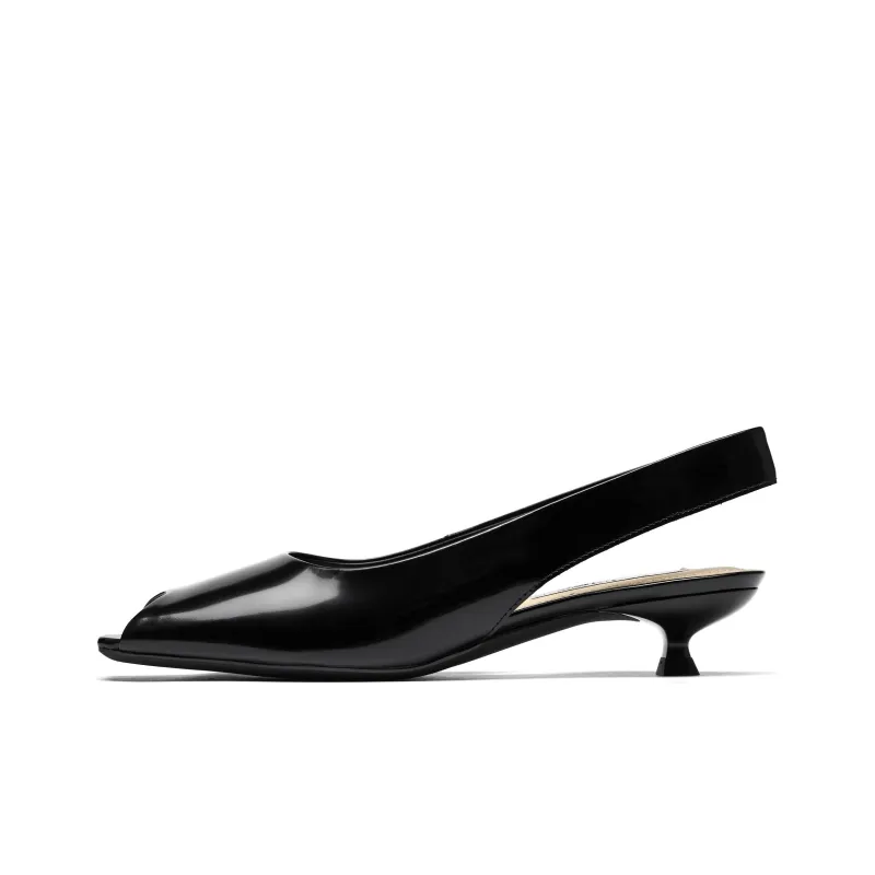 73Hours Mido Road Flared Heel High Heels 3cm Women's-4
