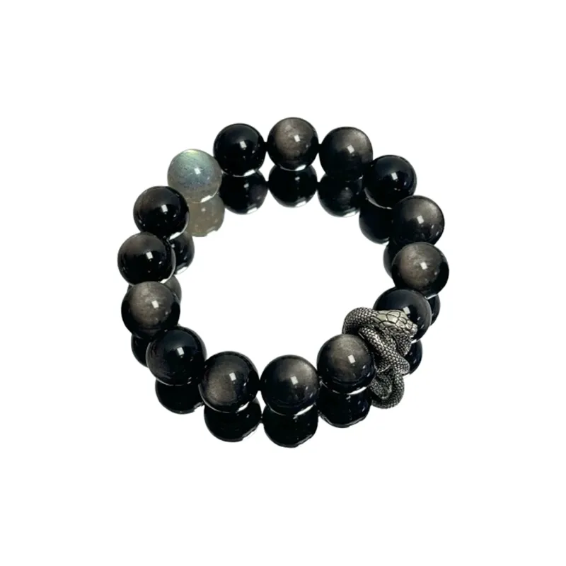 JOLLY SEASONS Obsidian Bracelets Unisex-0