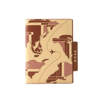 PECO Cow Leather Passport Holder Regular Unisex Brown