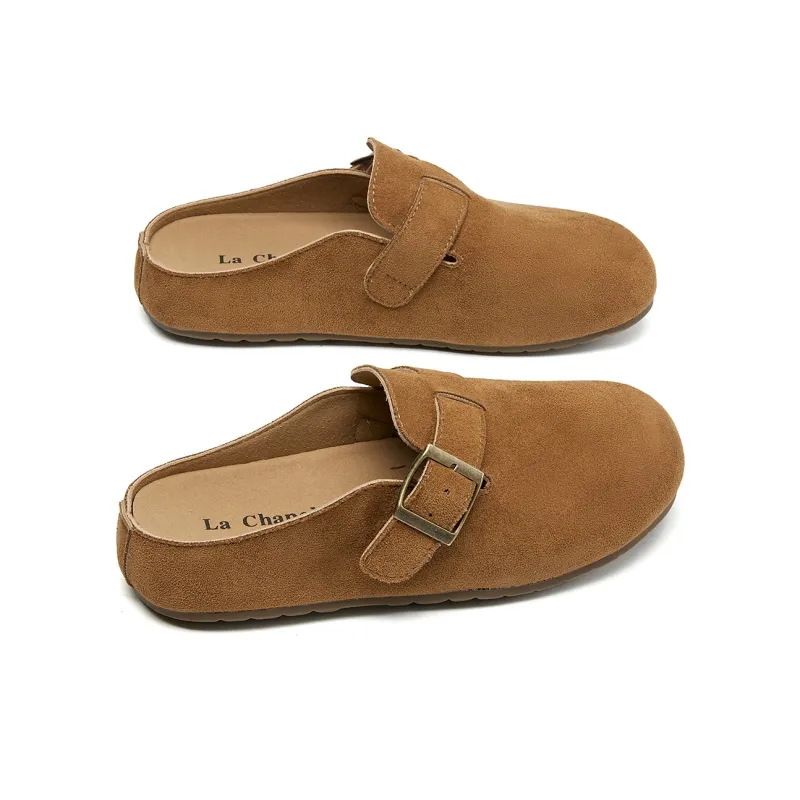 La Chapelle Leather Patchwork Woven Abrasion Resistant Slip Resistant Closed Toe Slippers Women's-10