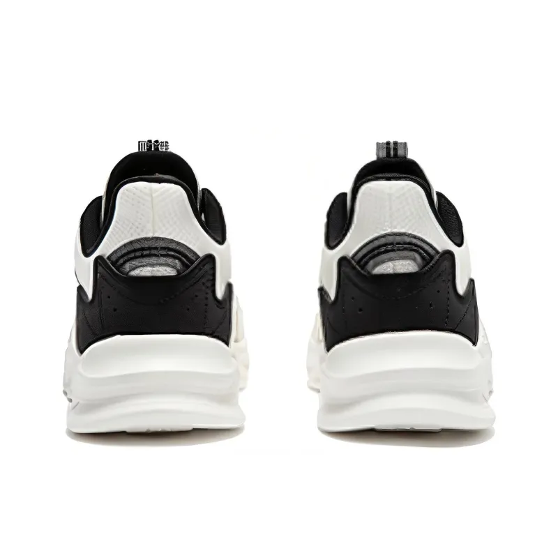 361° Cushioning Wear-Resistant Low-Top Casual Running Shoes Men's White Black-2